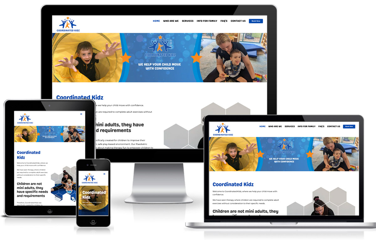 Scorched Media Website Design Portfolio - Coordinated Kids