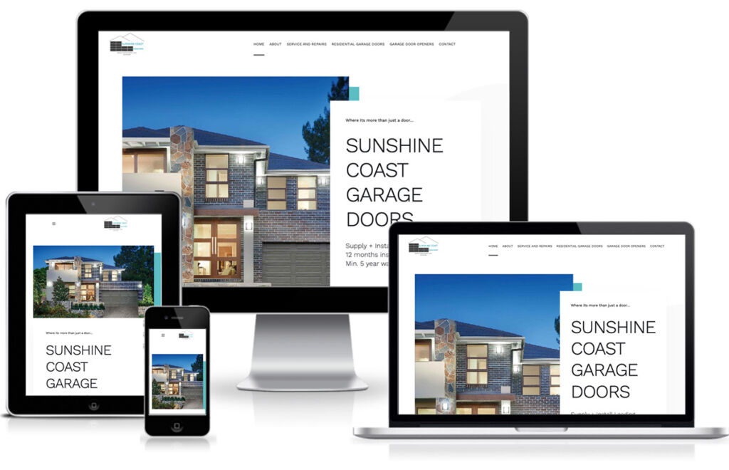 Scorched Media Website Design Portfolio - Sunshine Coast Garage Doors