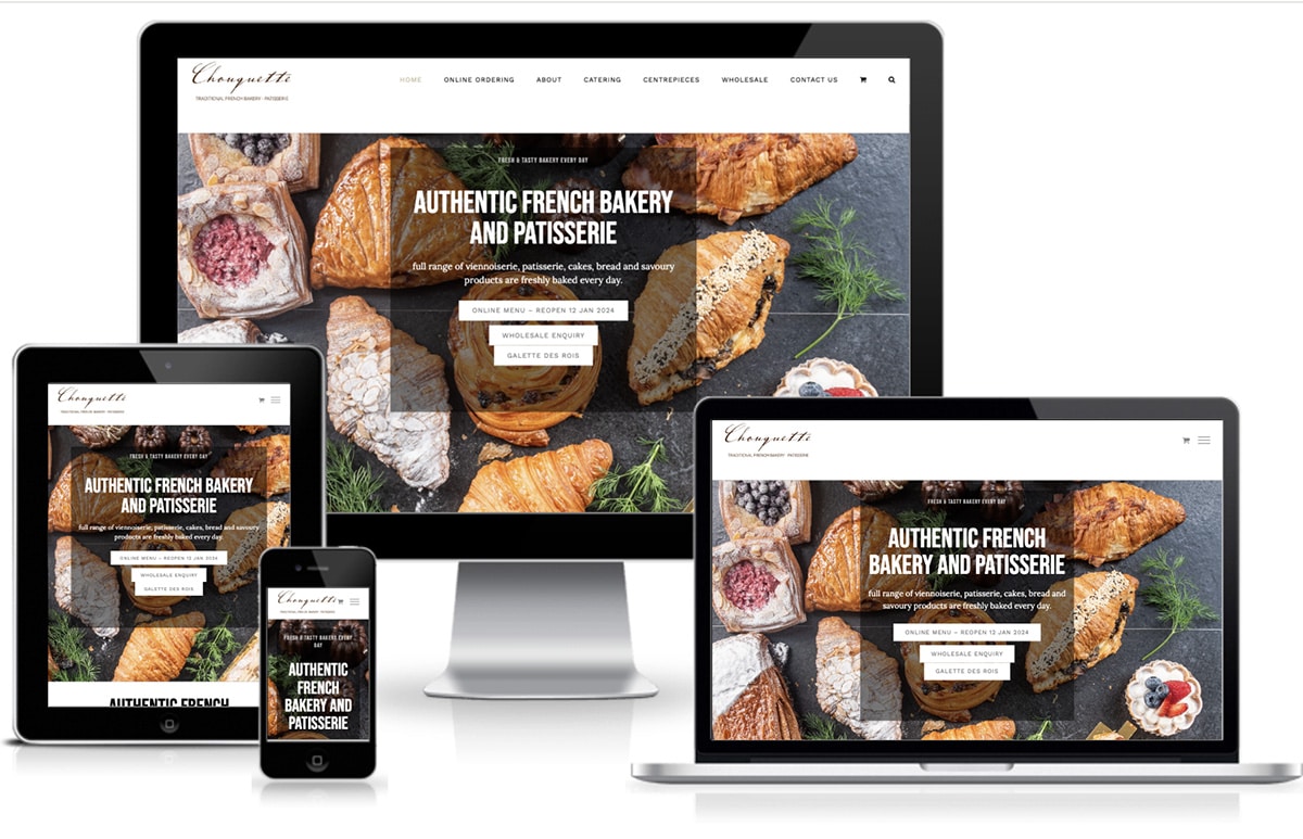 Chouquette website design - Scorched Media