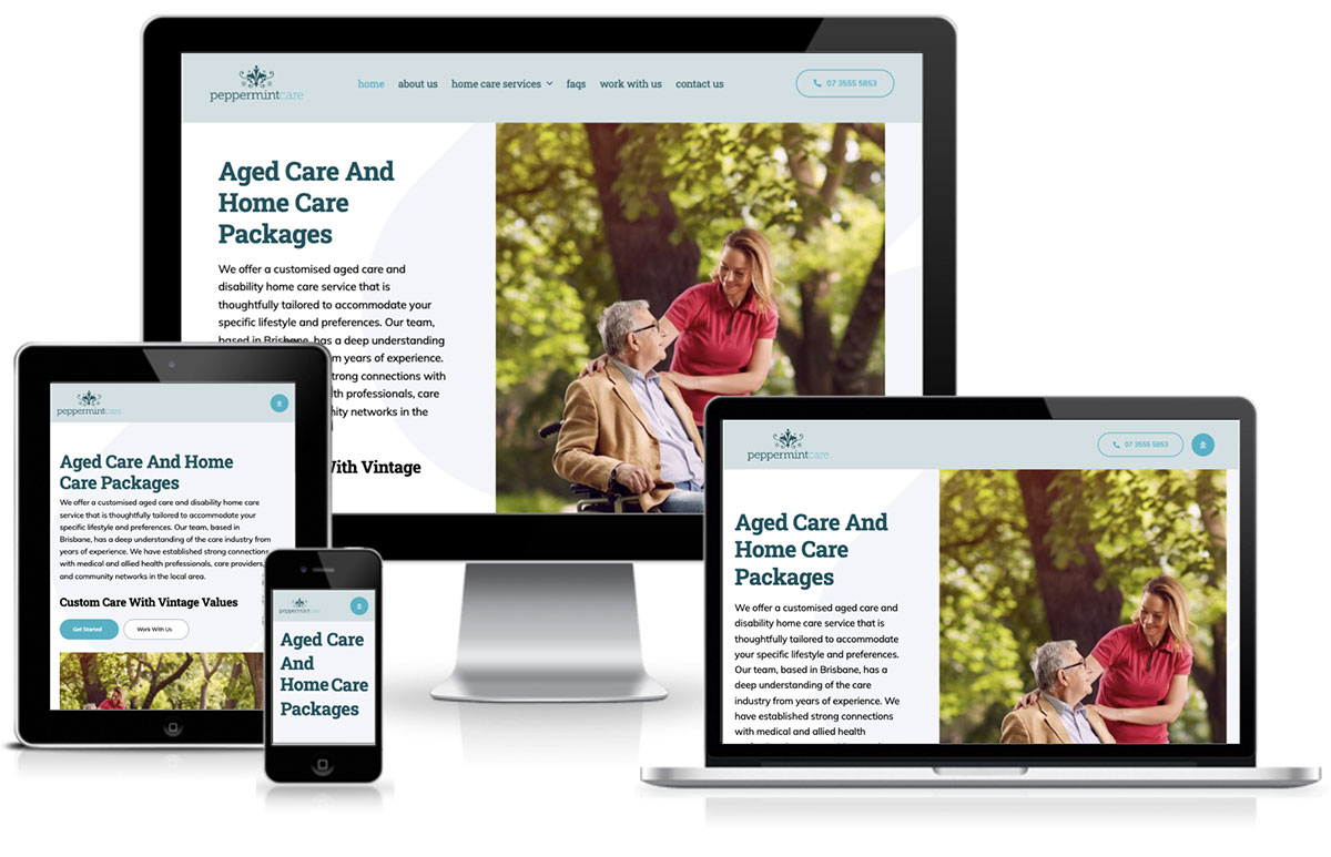 Scorched Media Website Design Portfolio - Peppermint Care